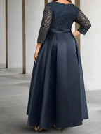 A-Line/Princess Long Sleeves Mother of the Bride Dresses with Applique