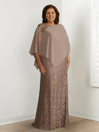 A-Line/Princess Mother of the Bride Dresses with Applique & Wraps