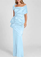 Sheath/Column Off-the-Shoulder Floor-Length Mother of the Bride Dresses