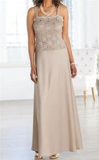 Sheath/Column Spaghetti Straps Floor-Length Mother of the Bride Dresses