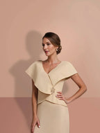 A-Line/Princess Short Sleeves V Neck Mother Of The Bride Dresses