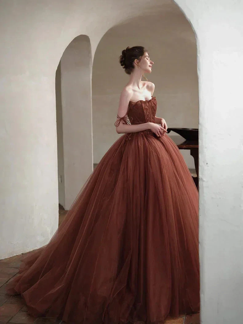 Glamorous A-line Spaghetti Straps Tulle Ball Gown,16th Birthday Dress Y7176