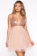 Deep V Neck Homecoming Dress SYH52