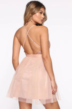 Deep V Neck Homecoming Dress SYH52