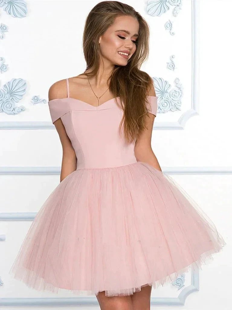Off the Shoulder Homecoming Dresses SYH72