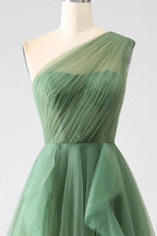 One Shoulder Prom Dress A Line Evening Dress SYP183