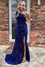 Sequin Maxi Dress Slim Fit Prom Dresses SYP106