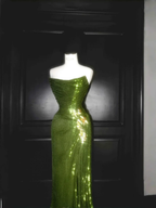 Unique Strapless Green Sequin Prom Dress Long Mermaid Evening Dress Y8659