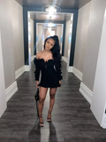 21st Birthday Outfit Black Girl Homecoming Dress Short Cocktail Dresses Y2105