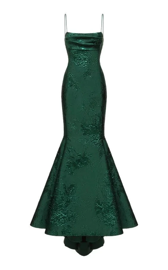 Classy Black Spaghetti Straps Mermaid Prom Dress Black Evening Dress Y4509