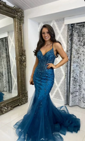 Sexy Mermaid V Neck Evening Dress Charming Evening Dress Y4898