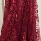 Charming Red Mermaid Lace Appliques Prom Dress,Evening Dress Winter Dance Dress Y4345