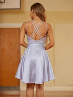 Satin Ruffles Homecomingdress SYH63