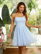 Knee Length Homecoming Dresses with Pockets Mini Dresses SYH49