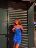 Sexy Royal Blue Bodycon Dress Tight Homecoming Dress Y3019