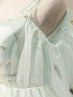 Simple Sweetheart Neck Tulle Short Dresses Puffy Green Homecoming Dresses Y2409