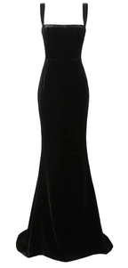 Glamorous Black Mermaid Prom Dress,Black Evening Dress Y2923