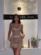Glitter Mini Homecoming Dress Cocktail Dress Night Party Dress Y4425