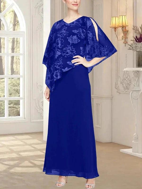 Long Glitter Mesh Dress with Novelty Asymmetric Overlay Bodice