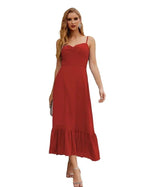Numbersea  Spaghetti Strap Chiffon Bridesmaid Dress Ankle Length Formal A Line Cocktail Party Homecoming Dress for Juniors  SEA28028