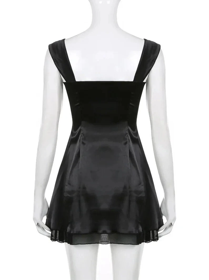 Lovely Black Straps A-line Homecoming Dress Y4035