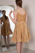 Sequin Short Homecoming Dresses for Teens Sparkly Prom Dresses SYH81