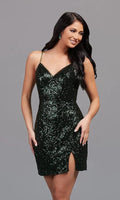 Short Sequin Homecoming Dress SYH16