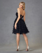 A-line sweetheart bodice tulle Tiered Dress SYH107