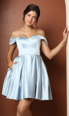 Short Sweetheart Homecoming Dress with Pockets SYH11