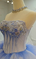Azure Frost Lotus Ballgown Ye-2041
