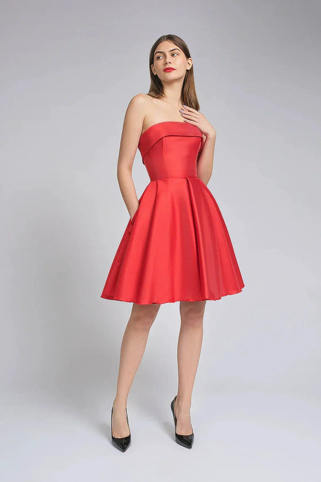 Strapless Satin Homecoming Dresses for Teens SYH101