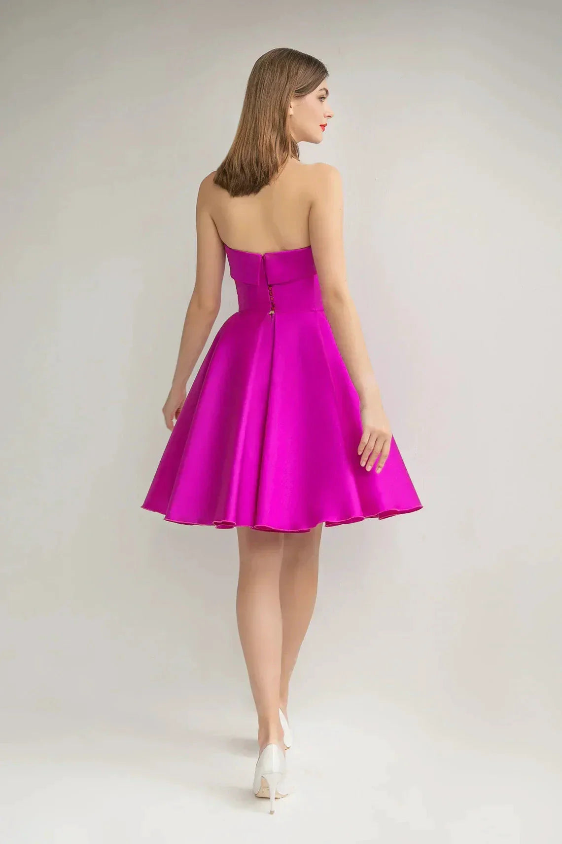 Strapless Satin Homecoming Dresses for Teens SYH101