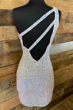 Stunning Hot Pink Sequins Homecoming Dress SYH19