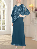 Long Glitter Mesh Dress with Novelty Asymmetric Overlay Bodice