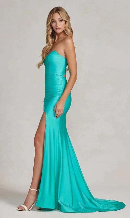 Sunnderly Atlantic Blue Prom Dress Sweetheart Strapless Formal Dress SYP45