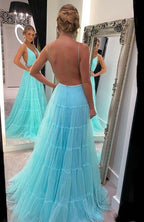 Tulle Tiered Evening Dresses SYP36