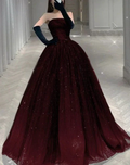 Strapless A-line Tulle Prom Dress Chic Evening Dress Y2030