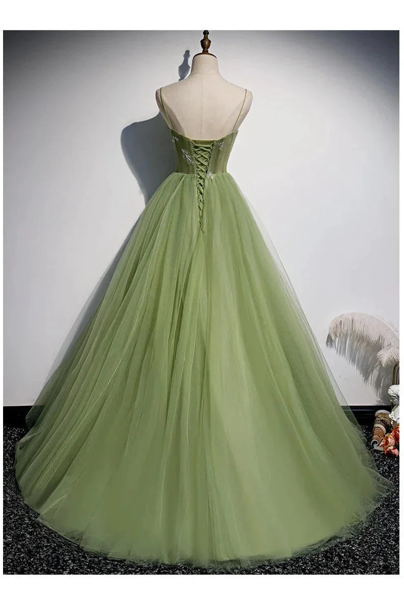 Girls Formal Evening Dress Women's Prom Dresses Party Graduation Gowns Long Green Party Dresses Y4379
