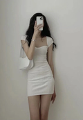 White Dress Summer Dress Sexy White Homecoming Dress Y1467