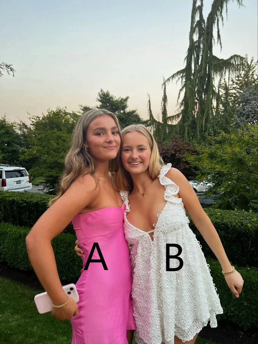 Pink Strapless Homecoming Dress Mini Dress Y2228