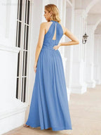 Numbersea Halter Sleeveless Bridesmaid Dresses Long for Party Wedding Evening 28054