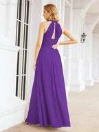 Numbersea Halter Sleeveless Bridesmaid Dresses Long for Party Wedding Evening 28054