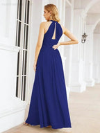 Numbersea Halter Sleeveless Bridesmaid Dresses Long for Party Wedding Evening 28054