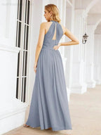 Numbersea Halter Sleeveless Bridesmaid Dresses Long for Party Wedding Evening 28054