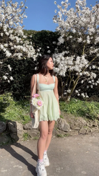 Green A-line Mini Homecoming Dress Backless Party Dress Y2510