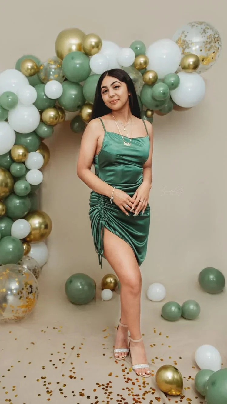 Green Spaghetti Straps Homecoming Dress 18th Birthday Party Dress Y2626