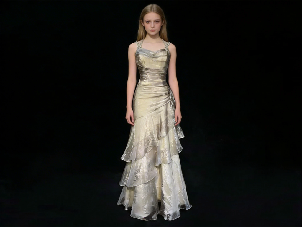 Elegant Layered A Line Evening Dress Long Prom Dress Y7776