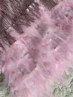 Women Sexy Feather Sparkly Tassel Dress Pink Sequin Fringe Dance Flapper Dress Summer Formal Dress,Pink Homecoming Dress Y2470