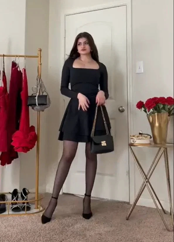 Sexy Black Party Dress Black Outfit Dress Short Homecoming Dress Y4514