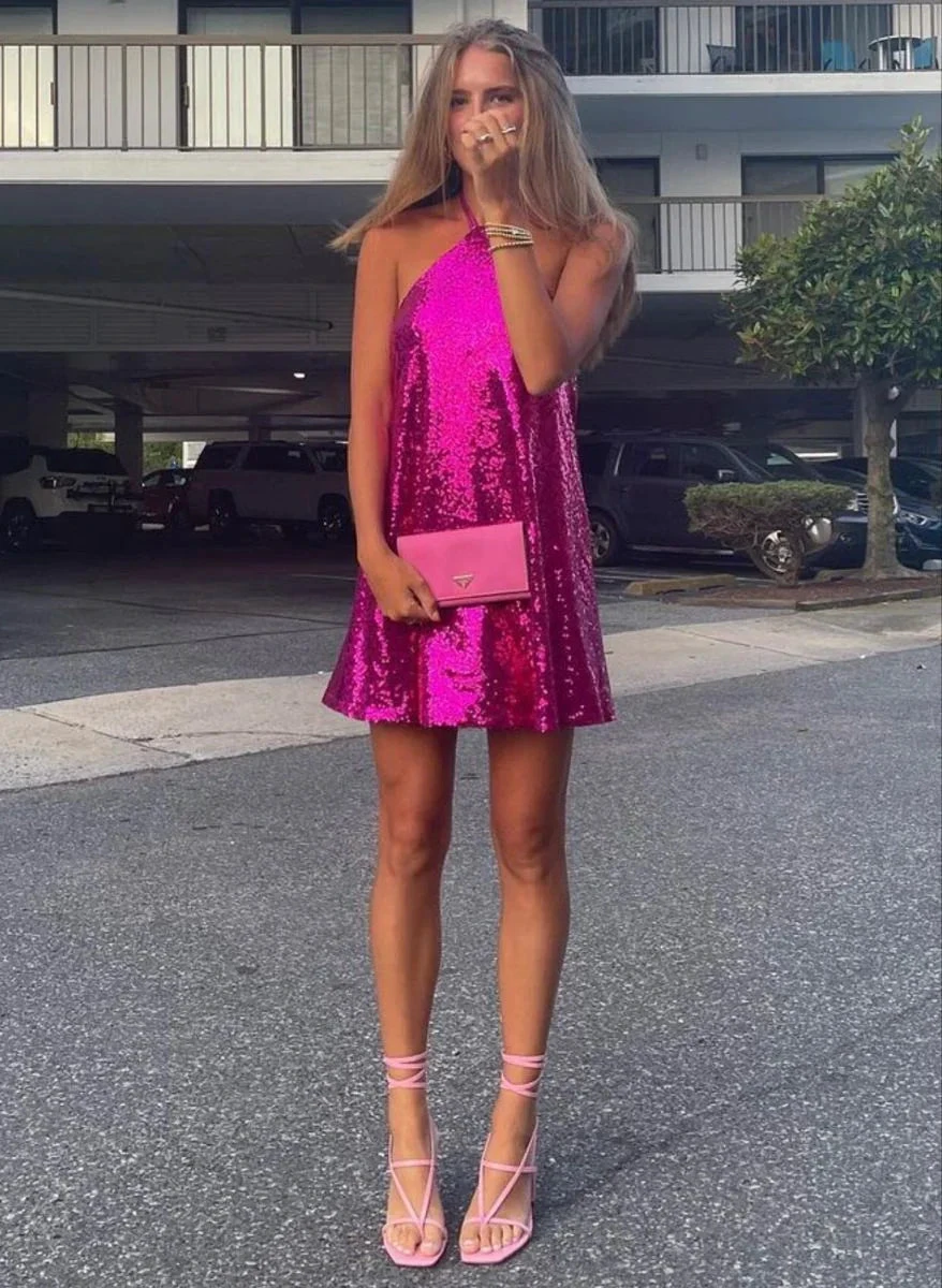 A-line Sequins Homecoming Dress Party Dress Y2330